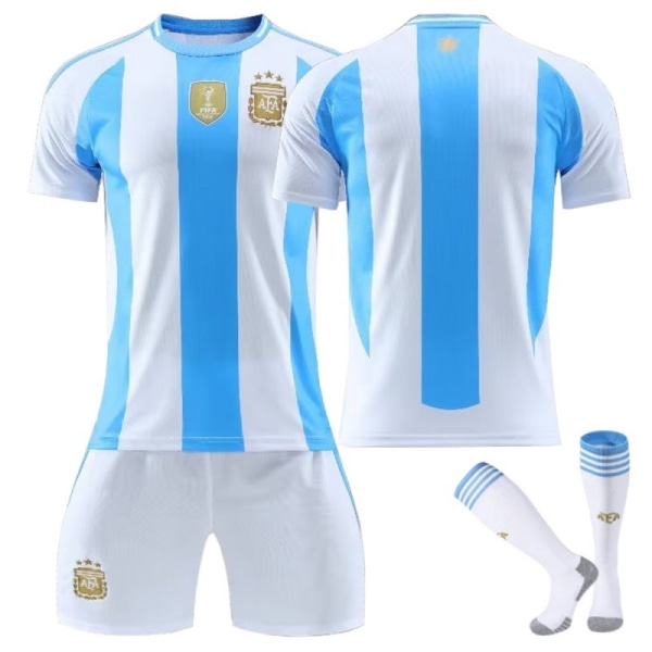 24-25 Argentiinan koti-Amerikan jalkapallon peliasu nro 10 Messi 11 Di Maria 8 Enzo 21 pelipaita setti No number + socks M is suitable for heights