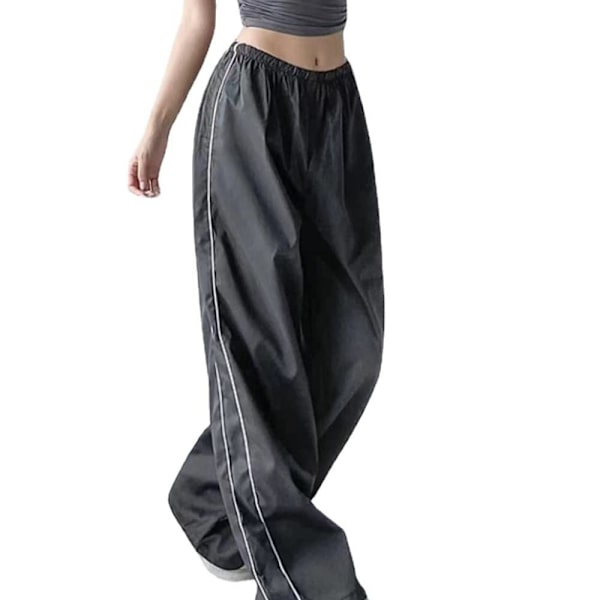Sweatpants til kvinder - Parachute-bukser - Y2k-bukser - Baggy Cargo-bukser - Parachute-bukser - Teen Y2K - Bukser med vide ben - Vintage Baggy-bukser til kvinder - 90'erne