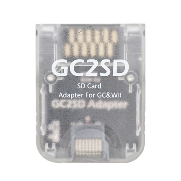 GC2SD Kort Adapter Minne Kort Adapter for GameCubeWii Mirco SD Minne Kort Leser Konsoll Byte Transparent