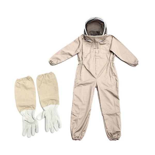One Piece Bi-dräkt Naturlig Biodlare Kläder Med Staket Slöja + Handskar (XXL)