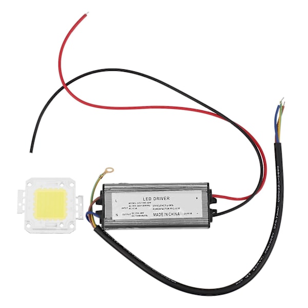 50W LED-drivr vattentät IP67 nätadapter hög effekt adapter + 50W LED-chiplampa energisparande