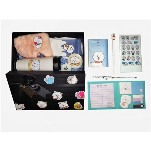 Presentförpackning med 10 st BT21 RJ 350 ml flaska anteckningsblock anteckningsblock wi