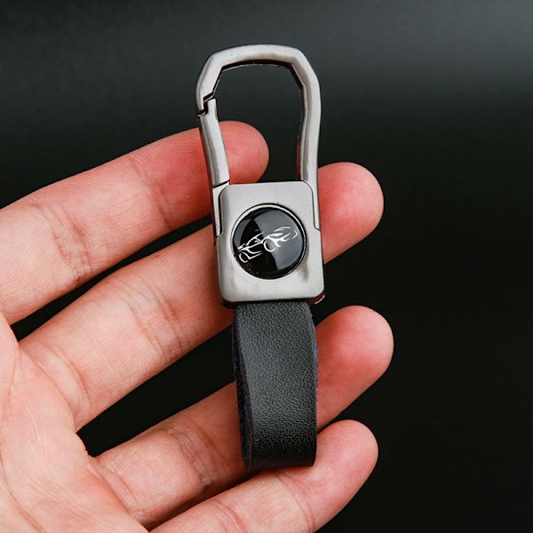 Rund billogo nøkkelring for menn - Honda & Hyundai metall nøkkelring anheng, biltilbehør Wild Horse Silver Hardware