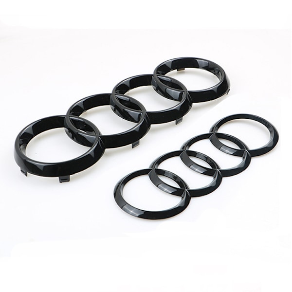 2 Audi lyse sorte forreste og bageste emblemringe A1 A3 A4 A5 273MM 1