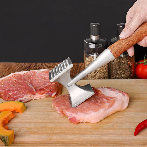 Köttmörare, Kötthammare, Robust Stekhammare 2 i 1 Köttklubba