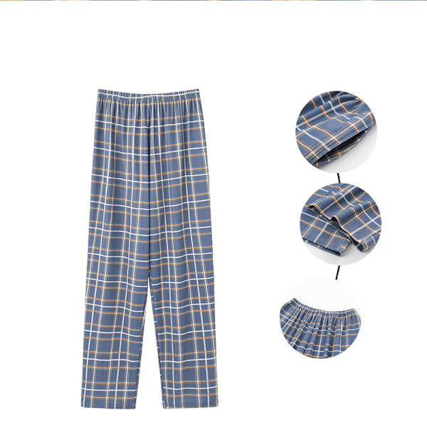 Pyjamasbukser for menn Ultralette bunner Nattøy blå blue 4XL