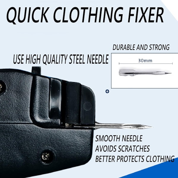 Stitchy Quick Garment Fixer, Snabb klädfixare, Snabb sömnadsspistol för kläder för att fixa låga halslinjer, tighta sömmar Blue