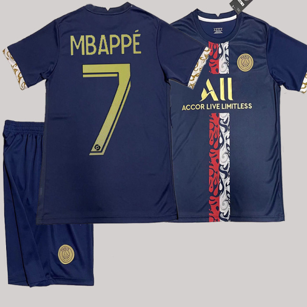 22-23 Paris special edition fotbollsträningsdräkt 30 Messi nr 7 Mbappe nr 10 Neymar fotbollströja set Paris Special Edition No. 7 22#