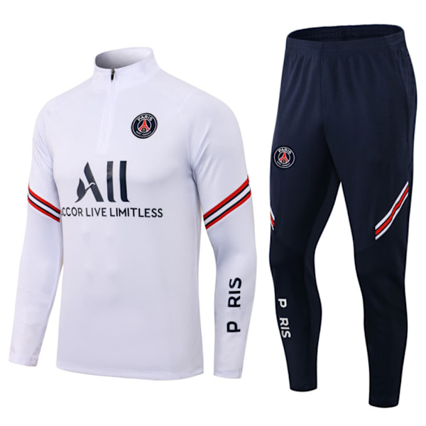Paris, Atletico Madrid, Inter Milan, Liverpool, Marseille Brasil Langermet skjorte, treningsdress for voksne og barn, sett hvit hvit hvit white XL