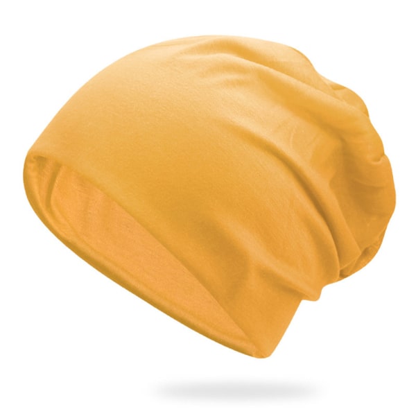 Stilig beanie for kvinner og menn - Tynn hip-hop myk stretch slouchy lue - Ny yellow