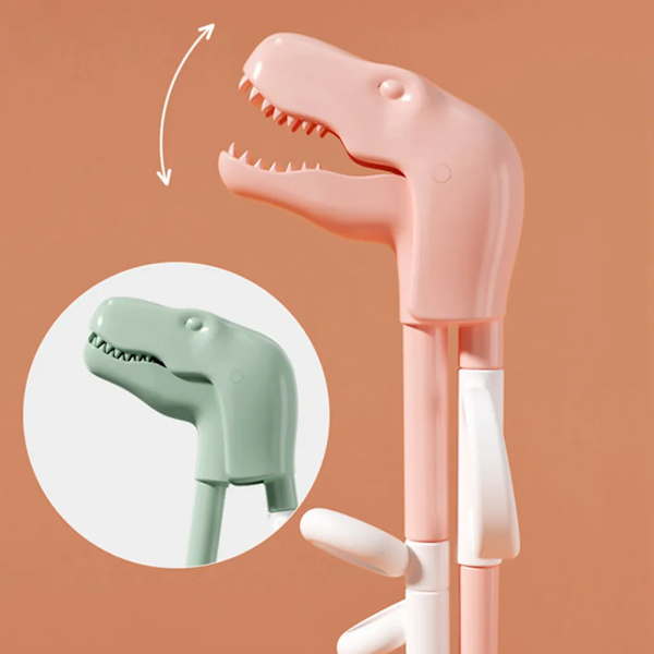 Par med ätpinnar för barn Söta dinosaurie Baby Learning Chopsticks Hjälpset