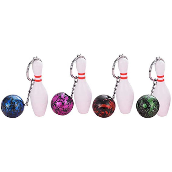 Pcs små bowling nøgleringe mini nøglering souvenirs bowling kamp nøgleringe sports nøgleringe (7.5X2.8X2.8CM)