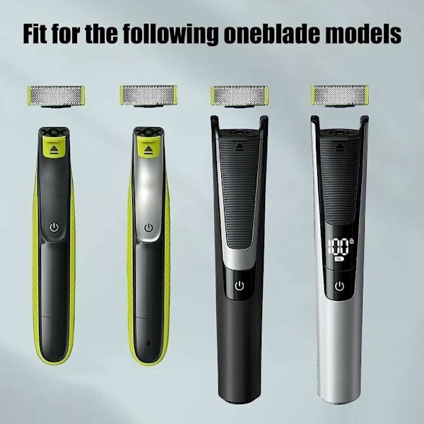 Barberhøvel kompatibel med Philips Oneblade reserveblader One Blade Pro for menn - 5 stk