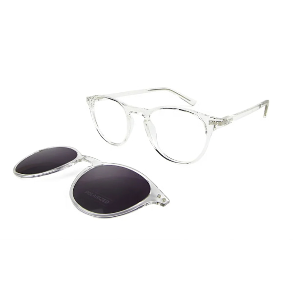 Uusi pyöreä kehys kaksoispalkki aurinkosuoja kaksoiskäyttöiset aurinkolasit TR0 ultralight clip on asetaatti aurinkolasit miehille ja naisille 4