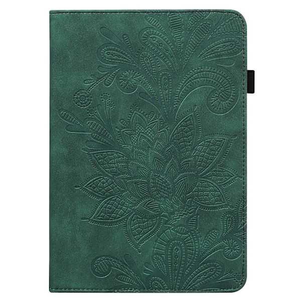 For Lenovo Tab P11 Gen 2 Imprinting Drop-proof Tablet Cover PU Leather Case with Stand Green