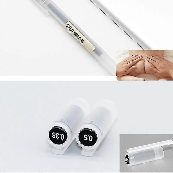 5 stk./sæt Kawaii Mujis Gel Pen Sort/rød/blå 0,38 mm 0,5 mm Blæk Japan Farvet Pen Kontor Skole Kuglepen Papirvarer - MXBC 0,5 mm 0.5mm Red-5 Pcs