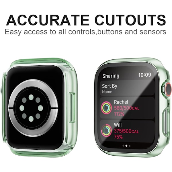 6 kpl kotelo Apple Watch Se (2. sukupolvi) Series 6/Se/5/4 44 mm 6 kpl 1 6-Pack 1 44mm