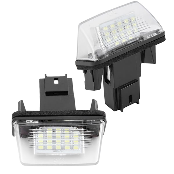 2 kpl 18 LED Vasemman ja oikeanpuoleinen rekisterikilven valo Citroen C3 2002-2009