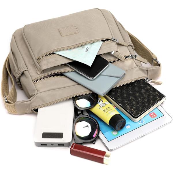 Trendikäs laukku naisille, crossbody-laukku, olkalaukku, tyttöjen laukku, käsilaukku, olkalaukku, useita osastoja, tilava sivulaukku matkustamiseen, pinkki