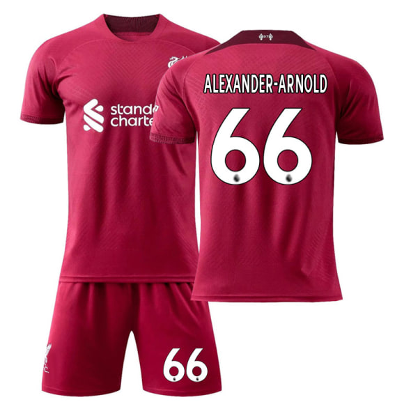 Liverpool hjemmebanetrøje 22-23 sæson nr. 11 Salah trøje nr. 10 Mane fodbolduniform nr. 4 Van Dijk No. 66 + no socks Children's size 22