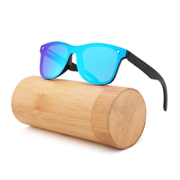 Bambus polariserede solbriller til mænd med brugerdefineret design og logo i træ 2024 1504-10 Hot Selling Wooden Sunglasses