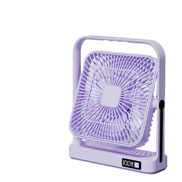 2024 New design 9 inch Table fan with LED display 360 degree rotation with built in battery