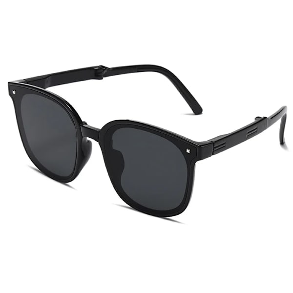 2024 Retro Sammenfoldelige Solbriller Med Taske Fashion Udendørs Kørsel Fiskeri Sammenfoldelige Solbriller til Kvinder og Mænd PC-C9 Fashion Folding Sunglasses