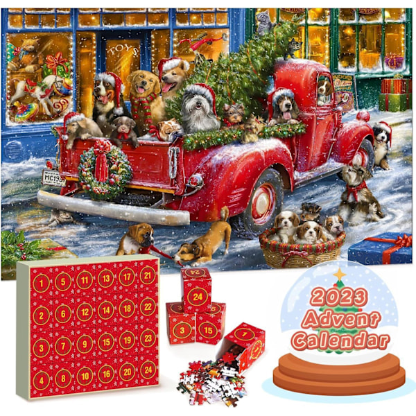 Christmas puzzle, 1008 pieces Christmas calendar, puzzle, 24 days Christmas holiday puzzle A