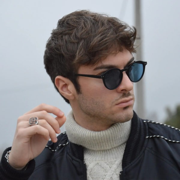 2024 Snygga Runda Retro Klassiska Multi-Style Val UV 400 Polariserad grossistpris Solglasögon för Män och Kvinnor anpassad logotyp C13 BK/SILVER Polarized HD Shades