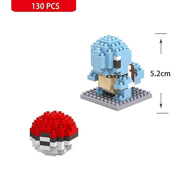 Nano Blocks Små Byggeklodser Pikachu Murstensmodel Uddannelsesmæssige Legetøj Til Børn Fødselsdag Mursten Squirtle