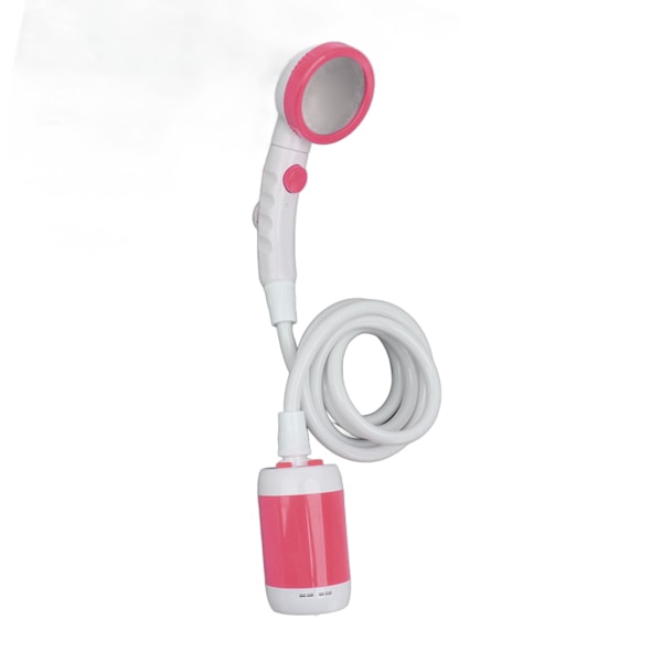 Bärbar duschset ABS rostfritt stål PVC 3 hastigheter elektrisk batteridriven campingduschpump för utomhusbruk rosa