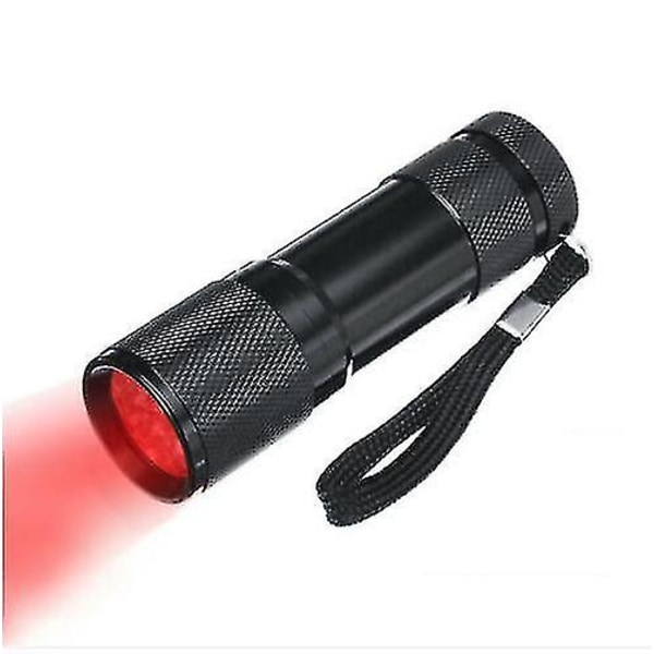 670nm 9LED Deep Red Light Lommelygte Mod Dårlig Syn Rød Lommelygte()