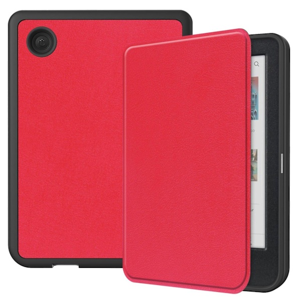 Caster Læder Etui Til KOBO Clara Colour / BW LGL Red