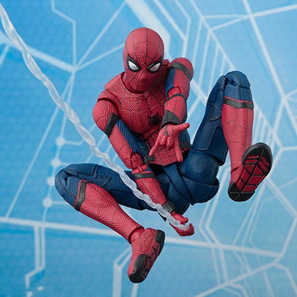 Spiderman Homecoming Spider-Man Actionfigur Alla Leder Rörliga Leksak Minifigur Samlarobjekt Modell med Utbytbara Tillbehör