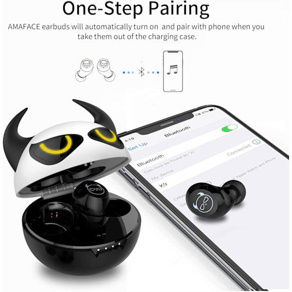 Coola langattomat kuulokkeet Bluetooth 5.0 nappikuulokkeet mikrofonilla - peli/musiikki