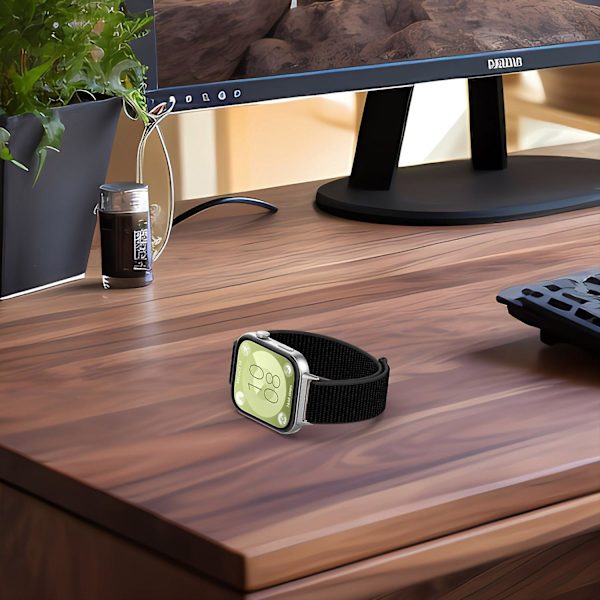 Huawei Watch Fit 3 -kellolle sopiva taikateippi-nylonhihna - sateenkaaren monivärinen Multicolored Style C Huawei Watch Fit 3
