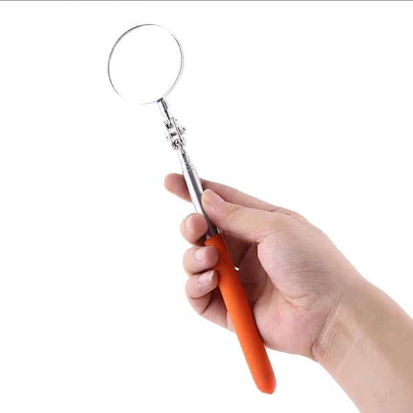 Runt inspektionsteleskop, inspektionsteleskop, hopfällbar spegel, handverktygsspegel, teleskopverktyg