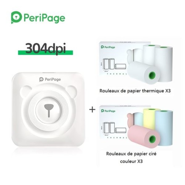 PeriPage A6 Kannettava Lämpötulostin Bluetooth-yhteydellä, Musteeton, 304 dpi