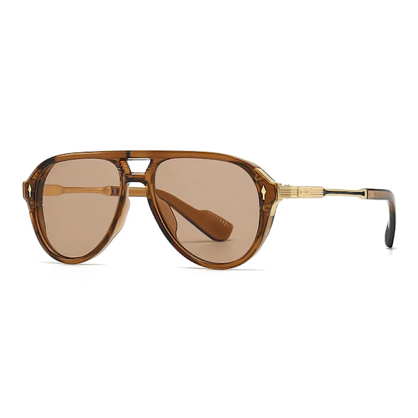 2024 pilotbriller for menn retro dobbel bro kvadratiske solbriller solbriller lager engros 6052 C6 C6 Fashion