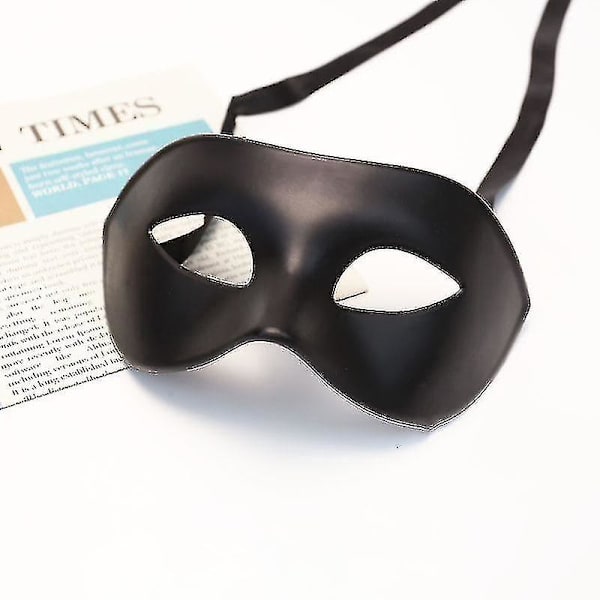 2* Maske, Sort Mat Klassisk Stil Venetiansk Maske, Maskerade, Burlesque Ball Party (Sort En Størrelse)