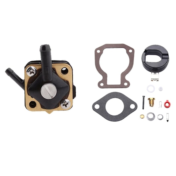 1 stk. brændstofpumpe til Johnson Evinrude 6-15 hk motor & 1 sæt karburator reparationskit med flyder 4-15 Ps