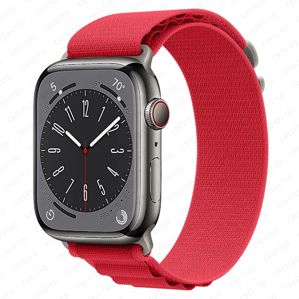 Alpine Loop Rem Til Apple Watch Rem 49mm 44mm 40mm 45mm 41mm 42mm 38mm 38 40 44 45 Mm Armbånd Iwatch Ultra Serie 7 6 3 Ur 8 42 44 45 49mm 42 44 45 49mm rode