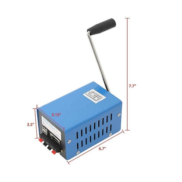 Handvevgenerator Bärbar Nödströmförsörjning USB-laddning för Camping Utomhusaktiviteter (1 Pack - Standard)