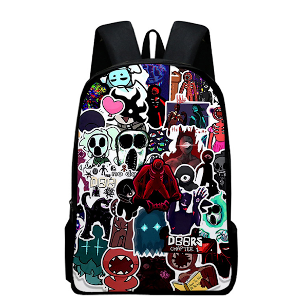 Doors Roblox Figure Cartoon School Bag Girls Boys Backpack