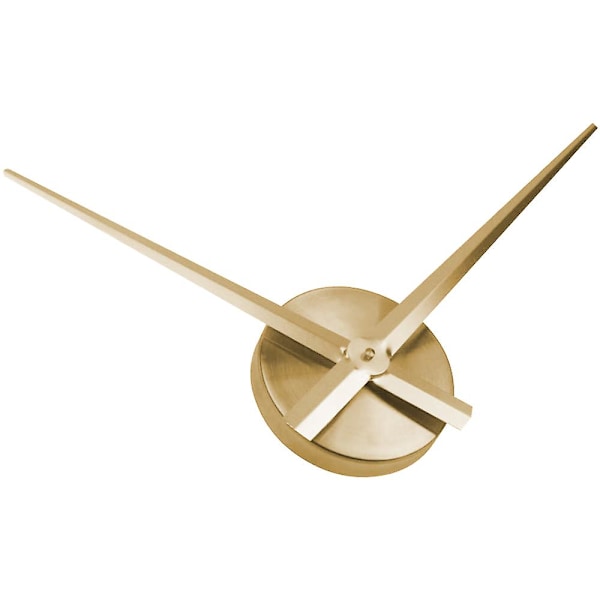 Store klokkehender og mekanisme, moderne svart lang hånd veggklokke Gold