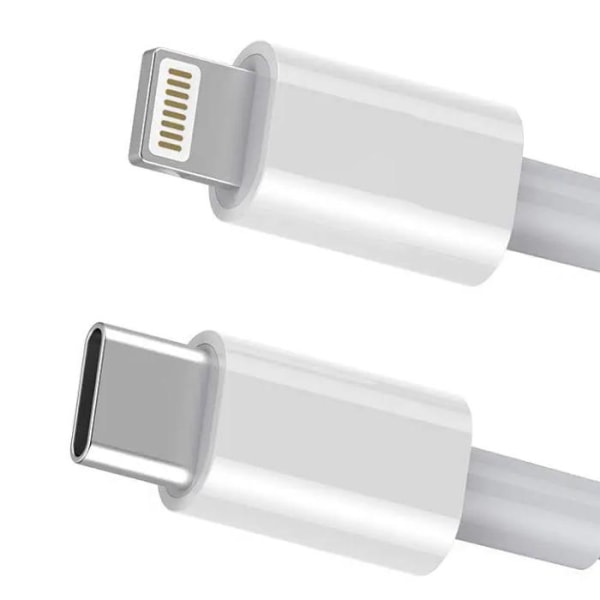 Oplader til iPhone - Kabel - 20W USB-C - Hurtig oplader Whi Whi White 1st cable