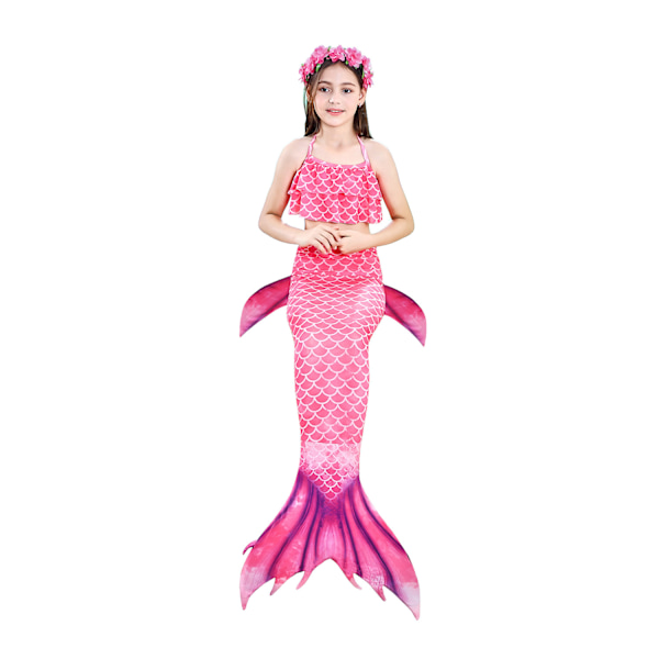 3-delad set flickor sjöjungfru svans bikini badkläder set STYLE 2 STYLE 2 140 cm
