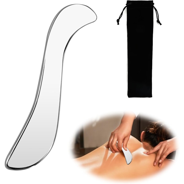 Gua Sha rostfritt stål Gua Sha massageverktyg Gua Sha skrapa Grade Fascia verktyg för att gnugga Gua Sha ansiktsmassage rulle för skönhet