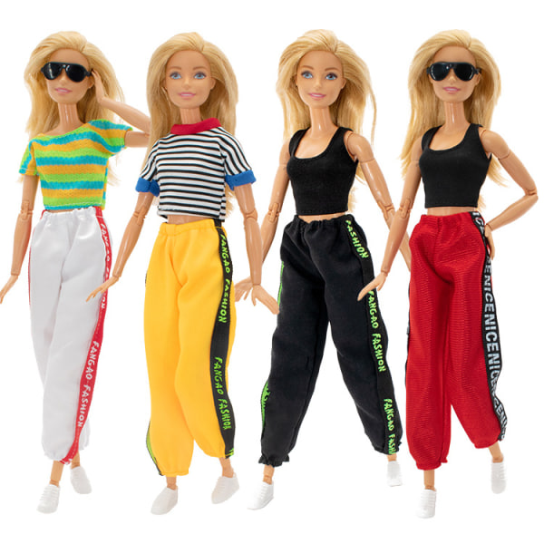 Barbie modekläder, 4 delar, 4 dockaccessoarer, för chap