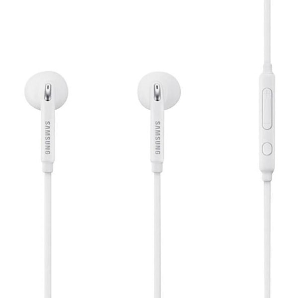 Samsung In Ear-hodetelefoner med ledning, hvit, volumkontroll, headset